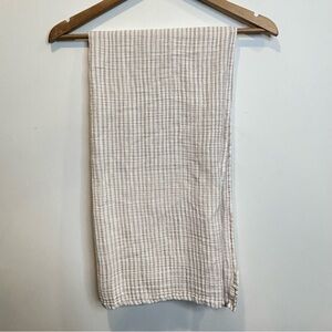 Pehr Organic Cotton Muslin Striped Swaddle Blanket Brown Cream